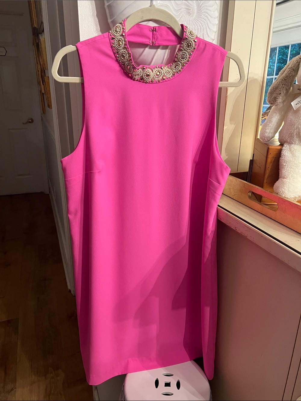 Lilly Pulitzer Brandi Beaded Neck Dress EEEUC